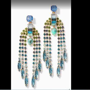 Stella & Dot Chandelier Earrings Blue Multi
